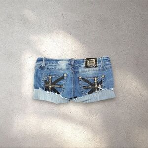 E-Line Jeans USA Low Rise Micro Denim Shorts